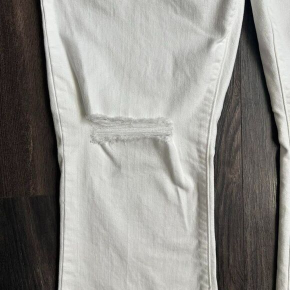 NWT Sam Edelman Jeans Stiletto Bootcut High Rise White Denim Pants Women's 14/32 - Picture 3 of 11